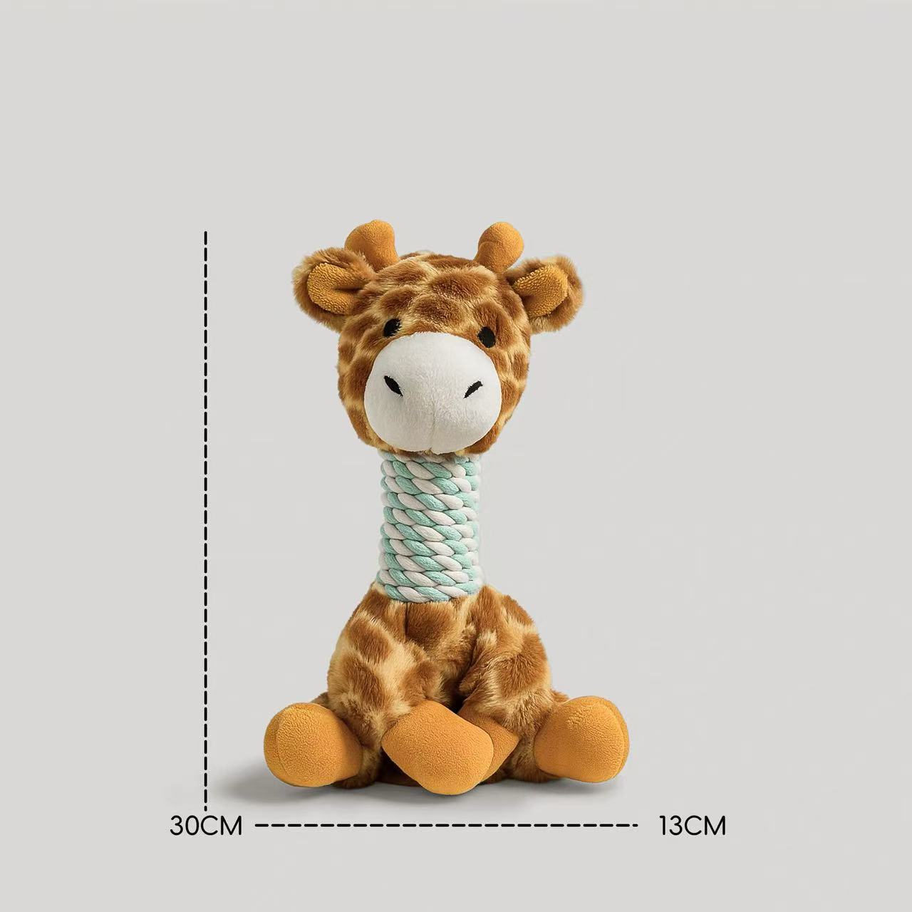 StormyzPlay™ Rope & Plush Squeaky Dog Toy – Giraffe or Raccoon